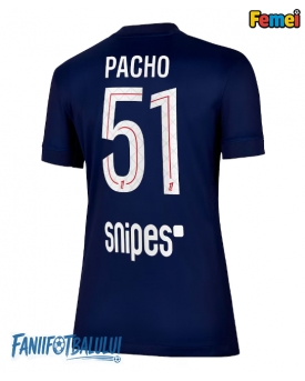 Paris Saint-Germain Willian Pacho #51 Tricou Fotbal Replică 2025-26 Femei Acasa